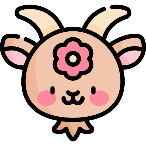 Goat zodiac goat character icon