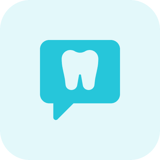 Chat teeth tooth dental icon
