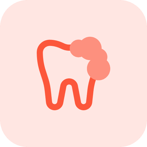 Foamy medical teeth mouth icon
