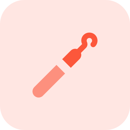Hook tweezers hygiene dentist icon
