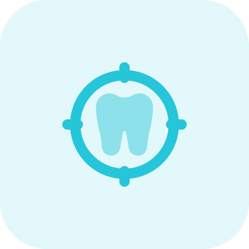 Target target healthcare and medical dental care icon