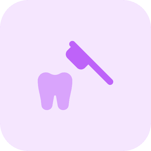 Tooth brush teeth healthcare and medical dental care icon