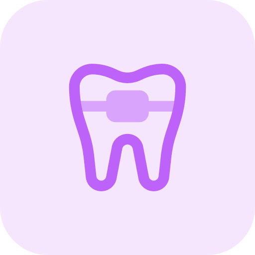 Braces teeth dental care healthcare and medical icon