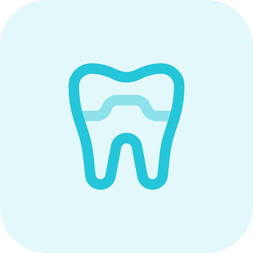 Cap teeth healthcare and medical dental care icon