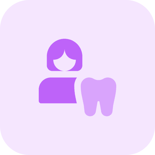 Female medical female dental care icon