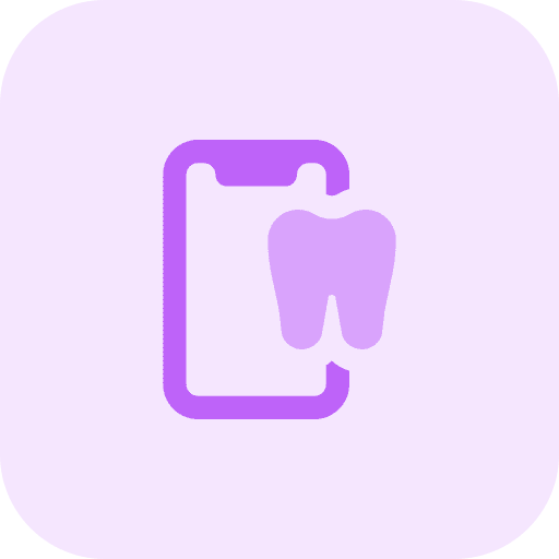 Smartphone medical app teeth dentistry icon
