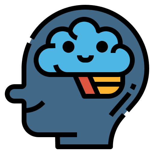 Brain education knowledge user icon