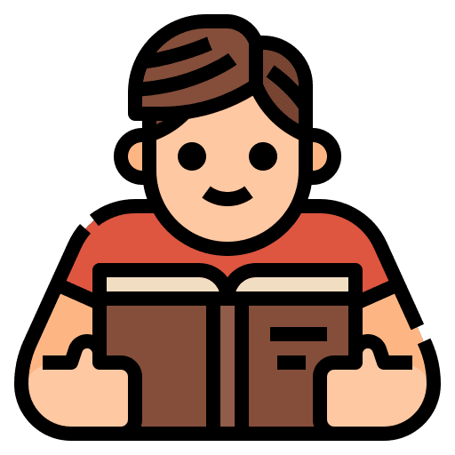 Reading learning avatar reading icon