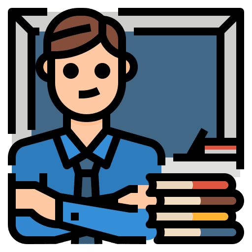 Teacher knowledge user man icon