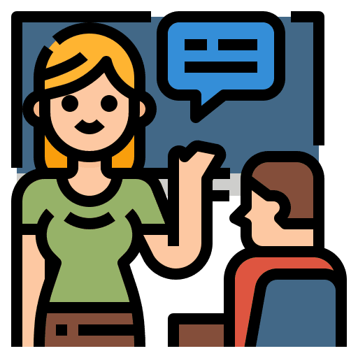 Teaching education woman female professor icon