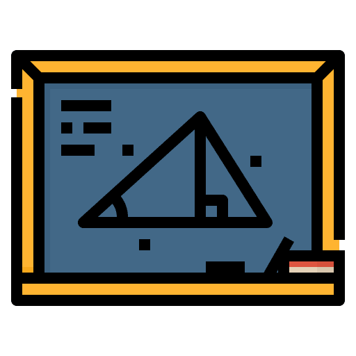 Blackboard geometry class blackboard icon