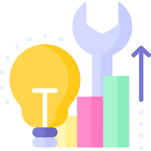 Improvement light bulb improvement business and finance icon
