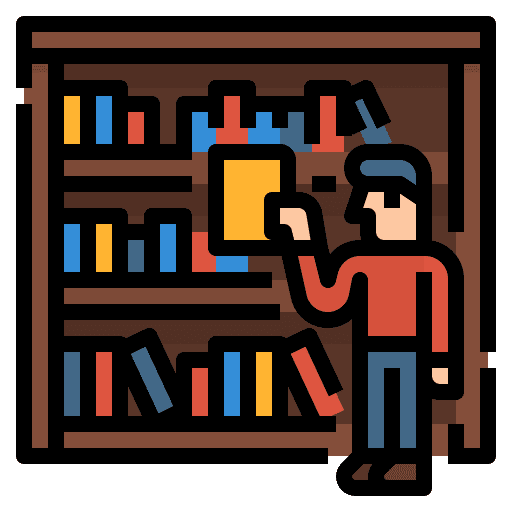 Library avatar reading learning icon