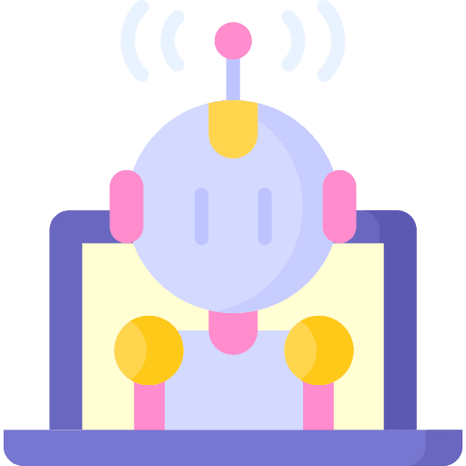 Ai electronics control robot icon