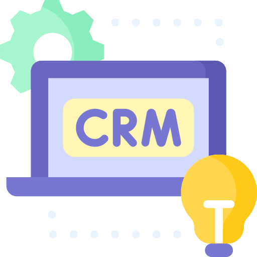 Crm business and finance computer crm icon