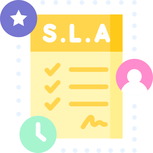 Sla clock star document icon
