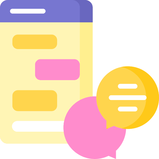 Chat message phone communications icon