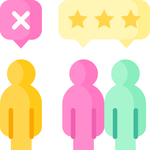 Customer review marketing star business and finance icon