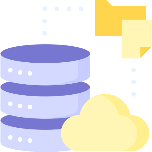 Database files storage hosting icon
