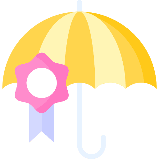 Guarantee medal guarantee umbrella icon