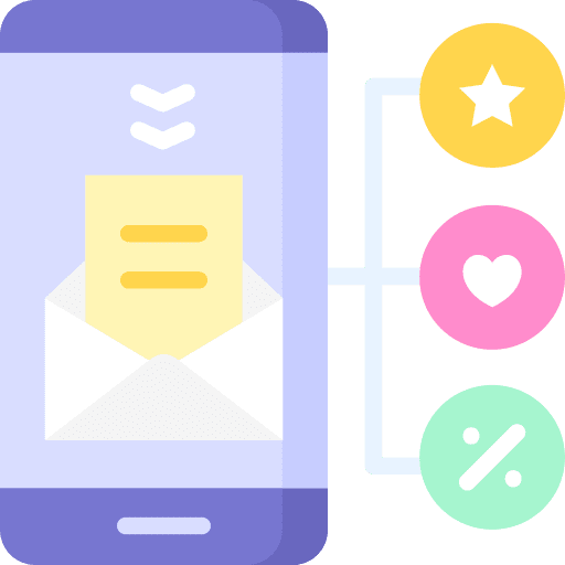 Mailing mail envelope mobile phone icon