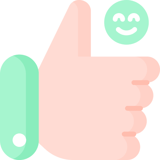 Satisfaction thumbs up satisfaction hand icon
