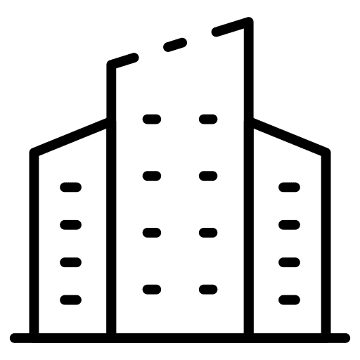 Building architecture and city building office building icon