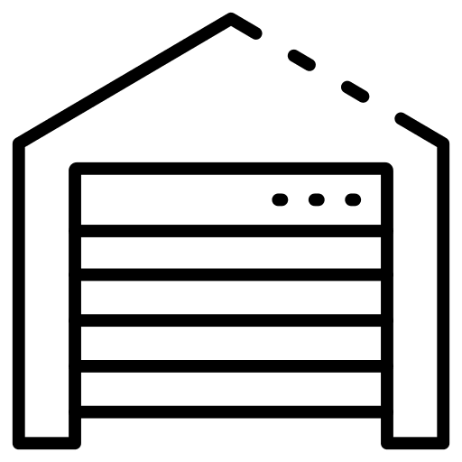 Garage building architecture and city property icon