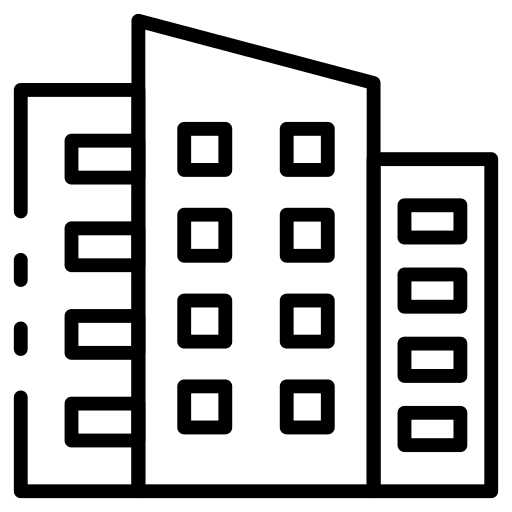 Office architecture and city property apartment icon