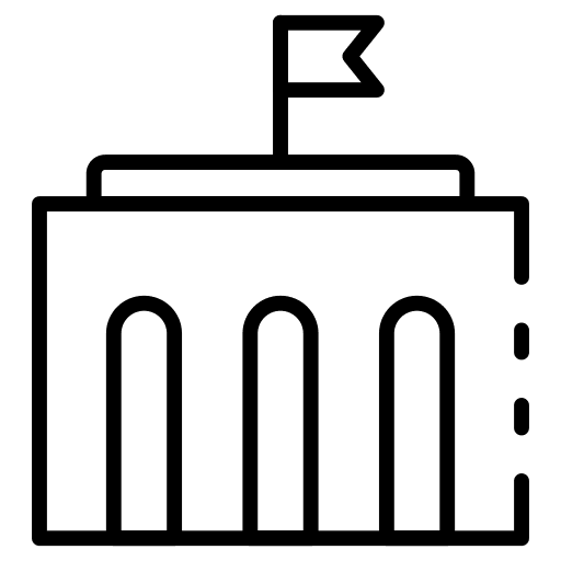 Office governmental authority architecture and city icon