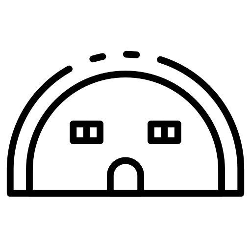 Building hangar architecture real estate icon