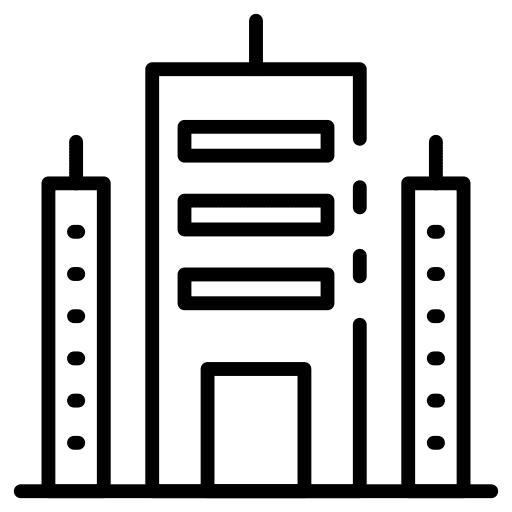 Empire apartment office architecture and city icon