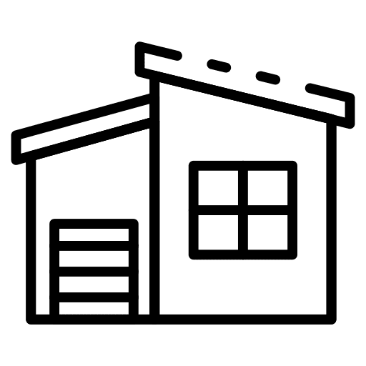 House building apartment garage icon