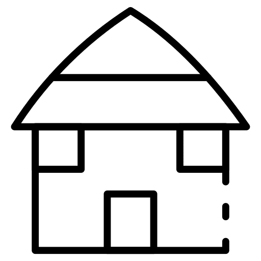 House bungalow building cabin icon