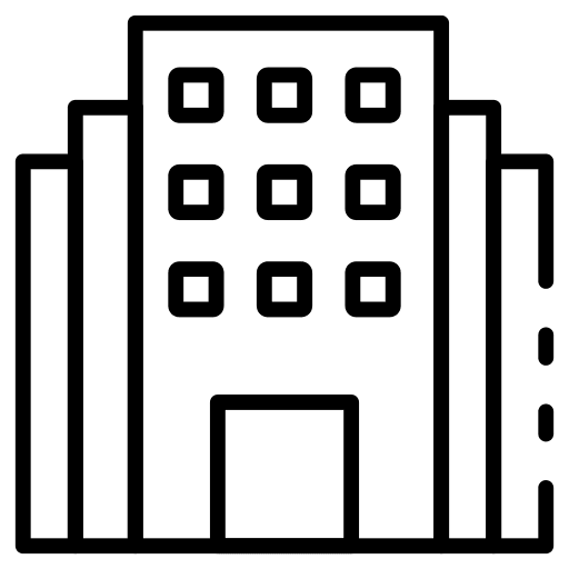 Office real estate architecture and city commercial building icon