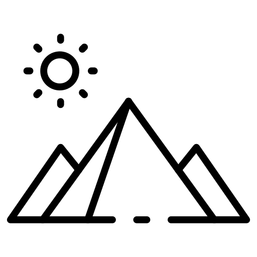 Pyramid nature monument landmark icon