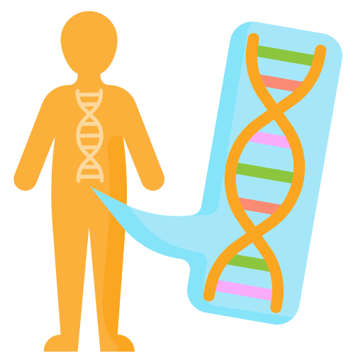 Genome experiment human body genomics icon
