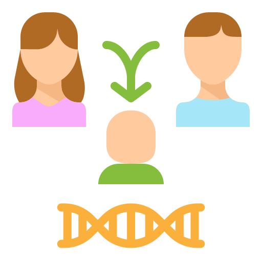 Heredity science biology experiment icon
