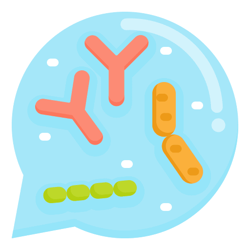 Probiotic experiment bacteria biology icon
