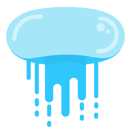 Jellyfish education aquatic jellyfish icon