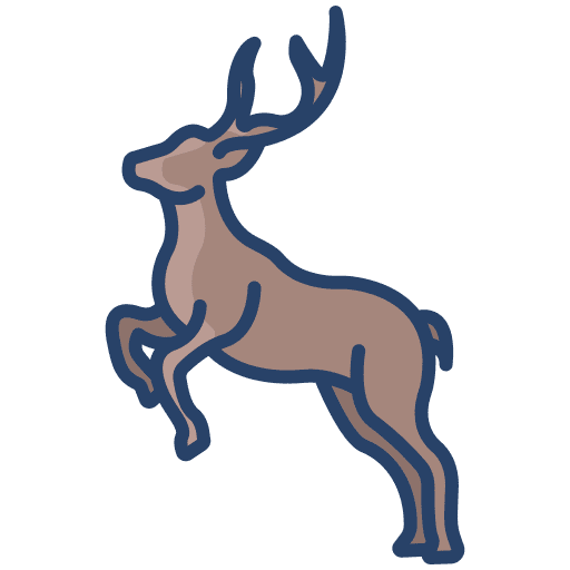 Deer wildlife animals horns icon