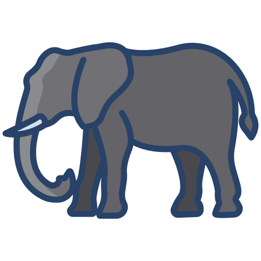 Elephant animals zoo wild life icon
