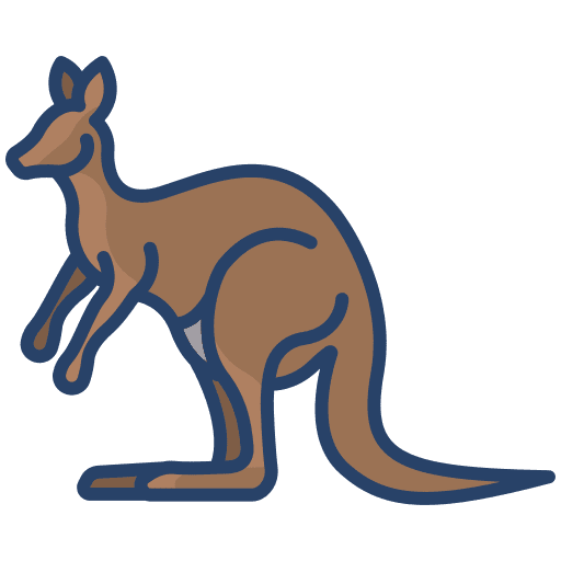 Kangaroo zoo australian wildlife icon