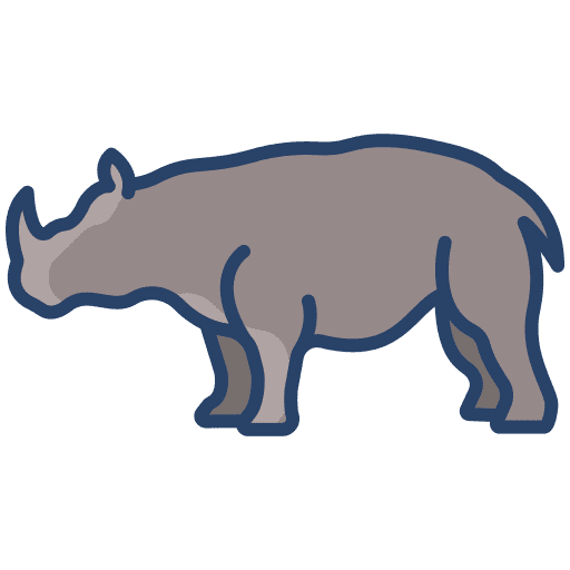 Rhinoceros rhino rhinoceros wildlife icon