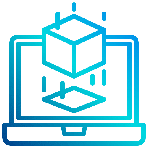 3d cube 3d modeling software printing icon