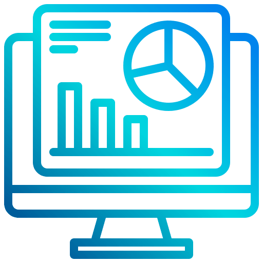 Analysis electronics business and finance bar chart icon