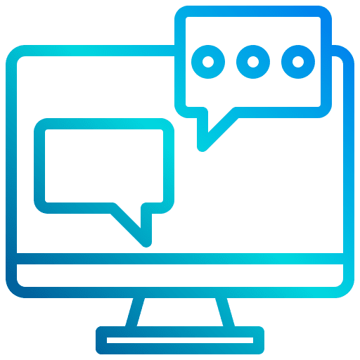 Chat desktop conversation social media icon