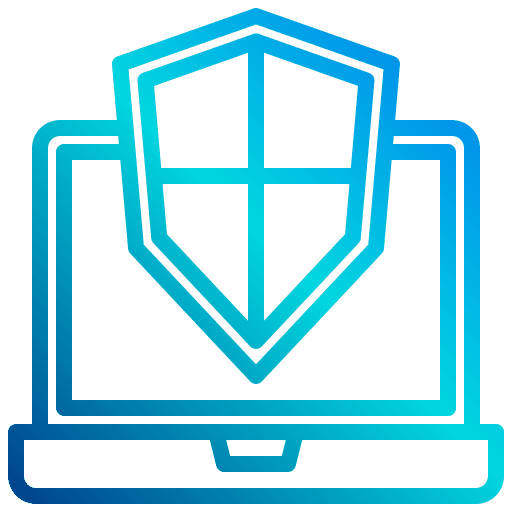 Security software developer security laptop icon