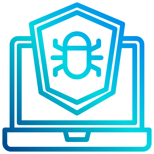 Antivirus shield protection development icon