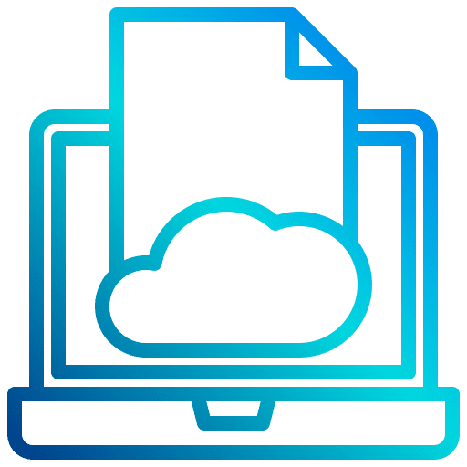 Cloud data storage files and folders computer icon